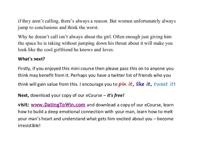 What If He Doesn T Call What If He Doesn T Call